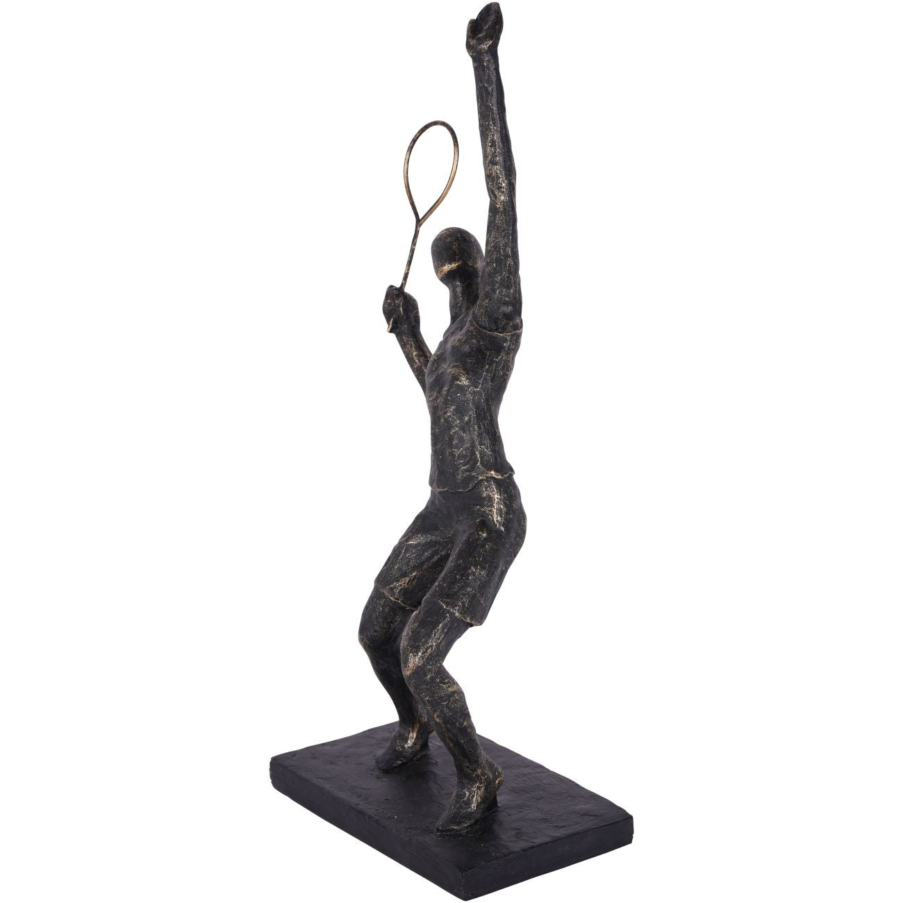 Antique Bronze Tennis Player Sculpture